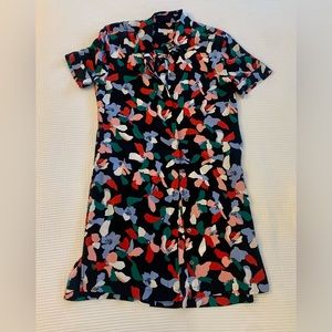 Equipment Silk Shirt Dress - floral (size XS)